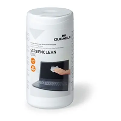 Durable Screenclean Wet Wipes Alcohol Free Bio-degradable White Pk 100