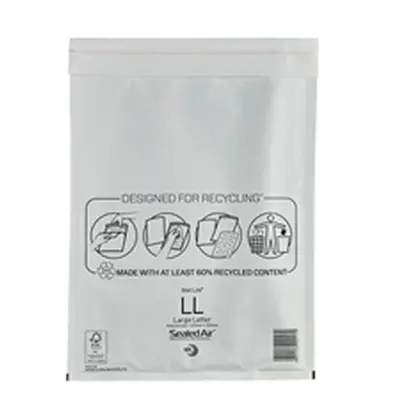 Mail Lite Bubble Lined Postal Bag Size LL 230x330mm White - 100355434