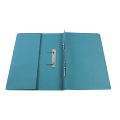 Q-Connect Transfer Pocket File 38mm Capacity Foolscap Blue (Pack 25)