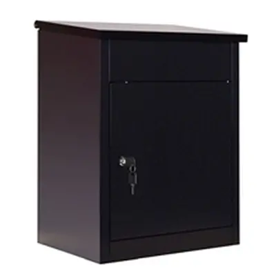 Phoenix Top Loading Parcel Box with Key Lock Black PB0581BK