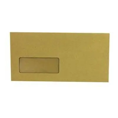 Q-Connect DL Envelopes Wallet Window Gummed 70gsm Manilla 1000-KF3423