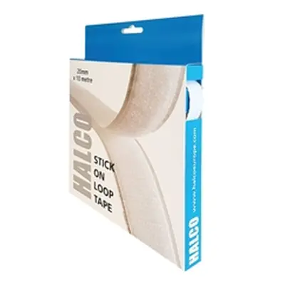 Halco Stick On Loop Roll 20mmx10m with permanent adhesive back