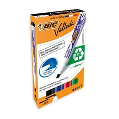 Bic Velleda 1751 Whiteboard Marker Chisel Tip Assorted (4 - 904950