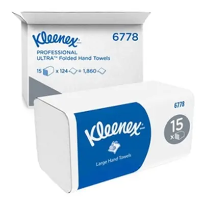 Kleenex 2-Ply Ultra Hand Towel 124 Sheets (Pack of 15) 6778