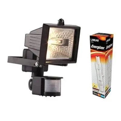 Powermaster 150W Eco Halogen PIR Black Floodlight