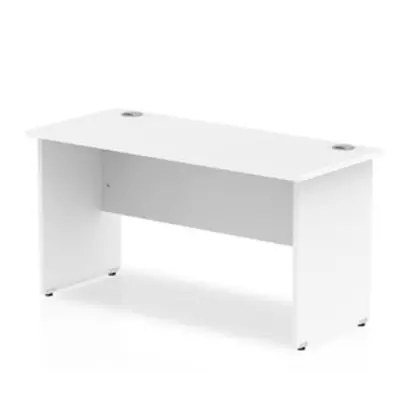 Impulse 1400/600 Rectangle Panel End Leg Desk White - MI002247