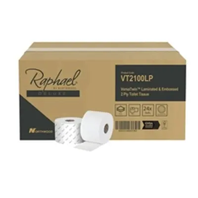 Raphael 2-Ply Versatwin Micro Jumbo Pulp Toilet Roll 100m (Pack of 24)