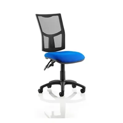 Eclipse II Task Operator Chair With Black Mesh Back Blue Fabr