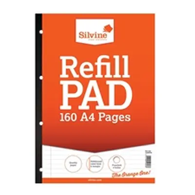 Silvine Punched Feint Ruled Sidebound Refill Pad 160 Pages A4 (6 Pack)