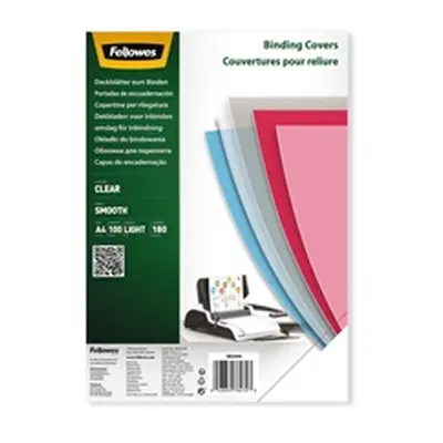 Fellowes Binding Covers A4 180 Micron Clear PET (Pack of 100) 5384601