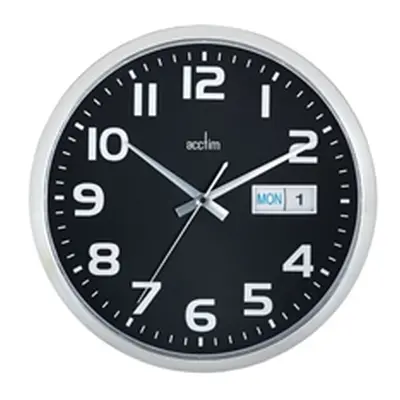 Acctim Supervisor Wall Clock 320mm Chrome/Black