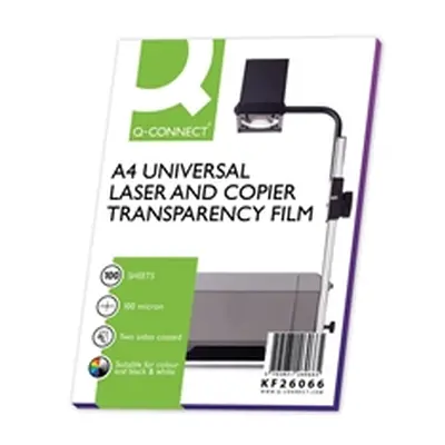 Q-Connect Clear Over Head Projector Film (Pack of 100) Ref KF26066