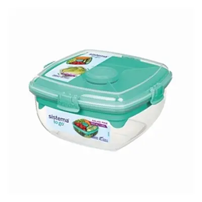 Sistema Salad Max to Go Coloured Clip 1.63L Clear 21357