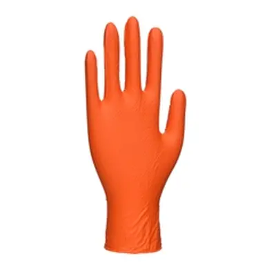 Nitrile HD Disposable Gloves (Pk100) (Orange) Large