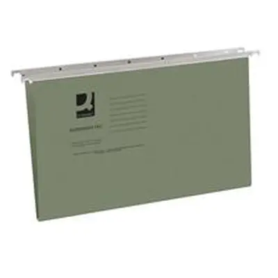 Q-Connect Foolscap Tabbed Suspension Files Manilla Green Pk 50-KF21001