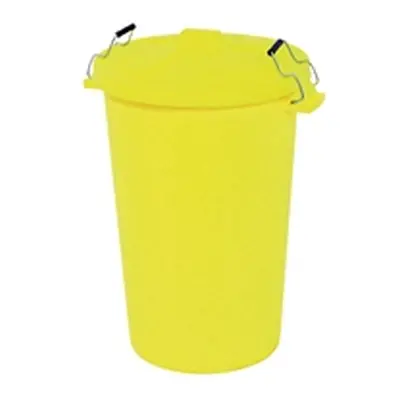 Dustbin with Clip On Lid Yellow 90L 415696