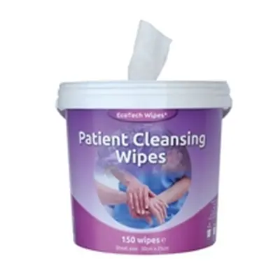 EcoTech White Patient Cleansing Wipes 150 Sheets