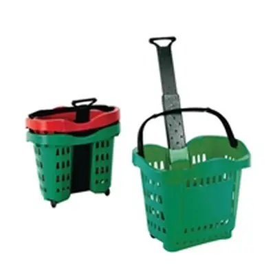 Giant Shopping Basket/Trolley Green SBY20755