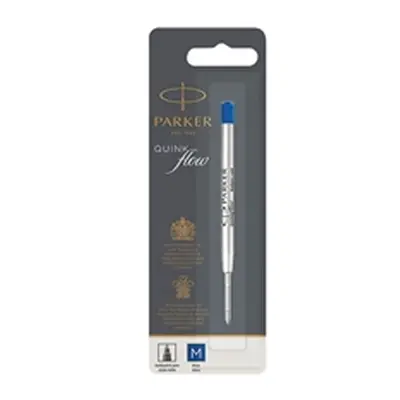 Parker Quink Ballpoint Pen Refill Cartridge Medium Nib Blue Pack 12