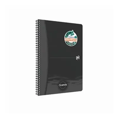 Oxford Oceanis Wirebound Notebook Ruled A4 Black 400180067