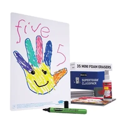 Show-me SUPERTOUGH A4 Whiteboards Classpack (35 pens erasers cleaners)