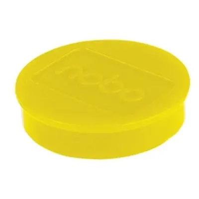 Nobo Whiteboard Magnets 38mm Yellow (10 Pack) 1915316