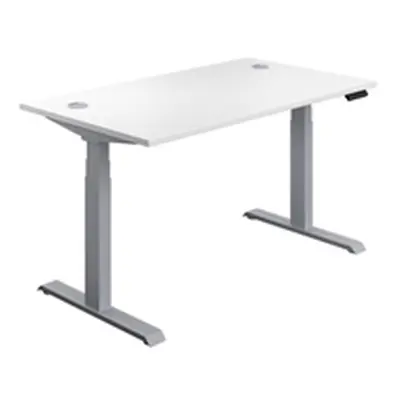 Economy Sit Stand Desk 1800 X 800 White-Silver