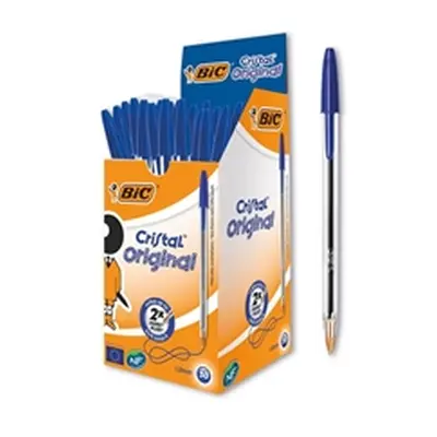 Bic Cristal Ballpoint Pen Medium Blue (50 Pack) 837360