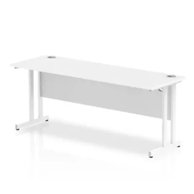 Impulse 1800/600 Rectangle White Cantilever Leg Desk White - MI002204