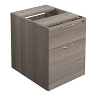 Fixed Pedestal 2 Drawers Grey Oak