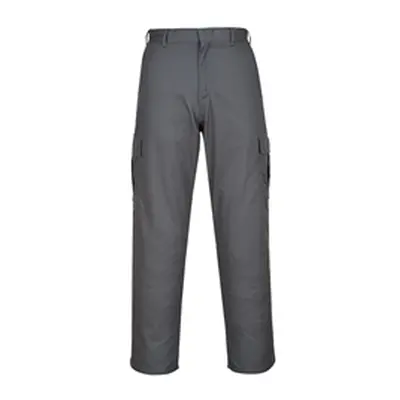 Mens Combat Trouser Grey, 28, Regular Fi