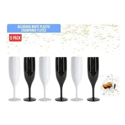 Belgravia White Plastic Champagne Flutes