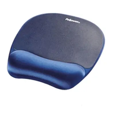 Fellowes Memory Foam Mousepad Wrist Support Sapphire Blue