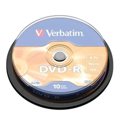 Verbatim 4.7GB 16x Speed Spindle DVD-R (10 Pack)