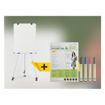 Bi-Office Earth Kyoto Flipchart Mobile Magnetic Easel, 70 x 100 cm + F