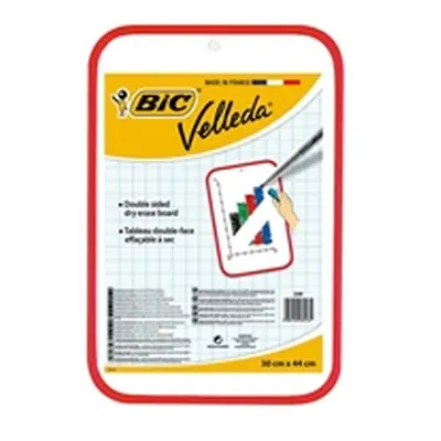 Bic Velleda Dry Wipe Board 300x440mm Red 230 812105