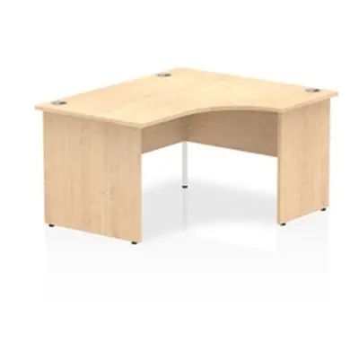 Impulse 1400mm Right Crescent Desk Maple Top Panel End Leg