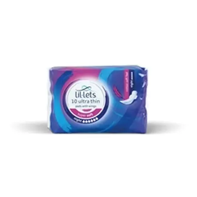 Lil-Lets Supersoft Sanitary Pads Night Ultra with Wings x10 (Pack 24)