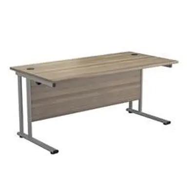 Allegro 1800 X 800 Rectangular Cantilever Workstation Grey Oak/Silver