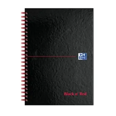 Black n' Red Ruled Perforated Wirebound Hardback Notebook A5 (5 Pack)