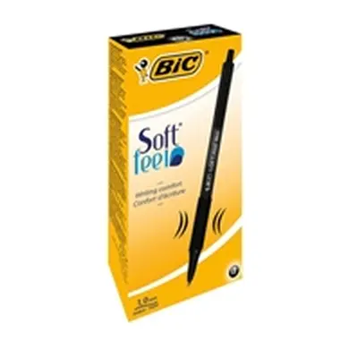 Bic SoftFeel Clic Retractable Ballpoint Pen Black (12 Pack)