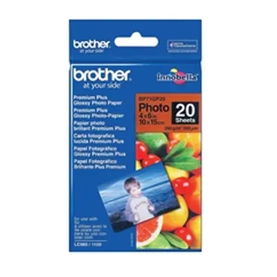 Brother Gloss Photo Paper 4 x 6 Inch (20 Pack) BP71GP20