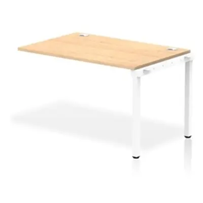 Impulse Bench Single Row Ext Kit 1200 White Frame Bench Desk Maple