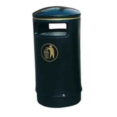 Outdoor Hooded Top Bin 75 Litre Victorian Black