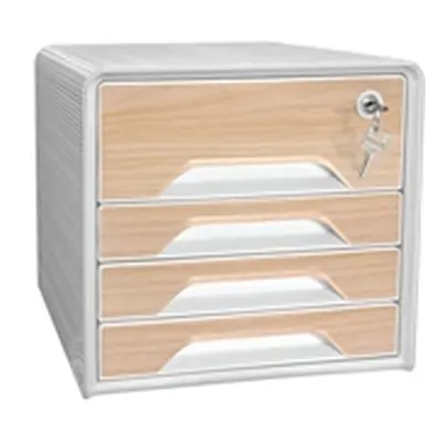 CEP Silva Smoove Secure 4 Drawer Module White/Beech 1073111021