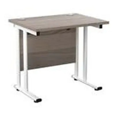 Allegro 800x600 Cantilever Workstation-Grey Oak/White TWU8060RECGOWH