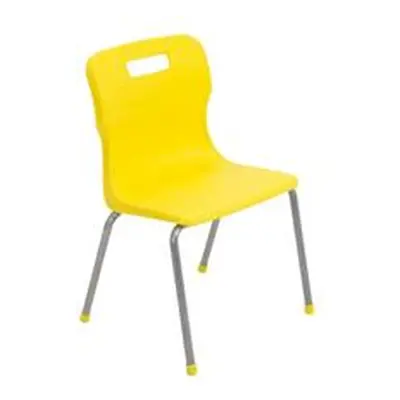 Titan 4 Leg Chair Size 3 - 350mm Seat Height - Yellow - T13-Y