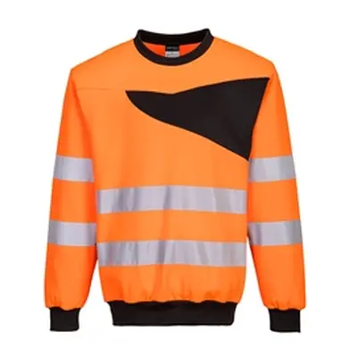 PW2 Hi-Vis Crewneck Sweatshirt (Orange & Black) 4XL