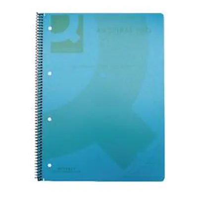 Q-Connect Spiral Bound Polypropylene Notebook 160 Pages A4 Blue (5 Pk)