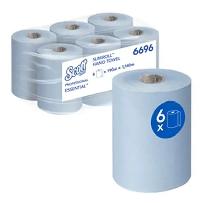 Scott Essential Slimroll Hand Towel Roll Blue 190m (6 Pack) 6696